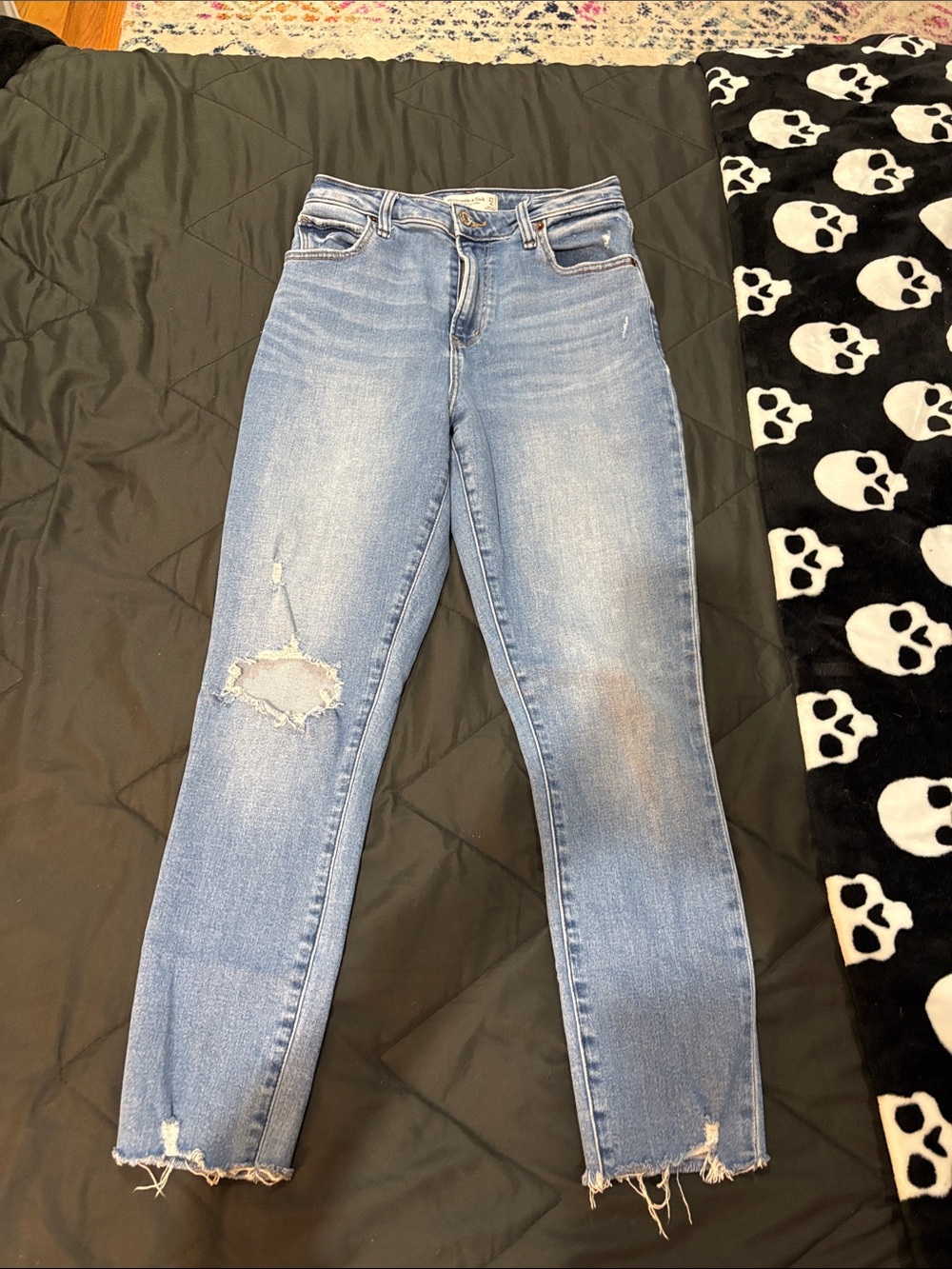 abercrombie curve love super skinny ankle high rise jeans
